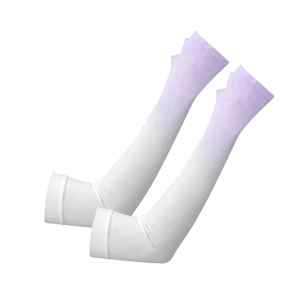 1pair Portable UPF 50+ Arm Covers Breathable UV Protection Cooling Arm Sleeves Elastic Compression Sleeve Summer Oasis Select 4