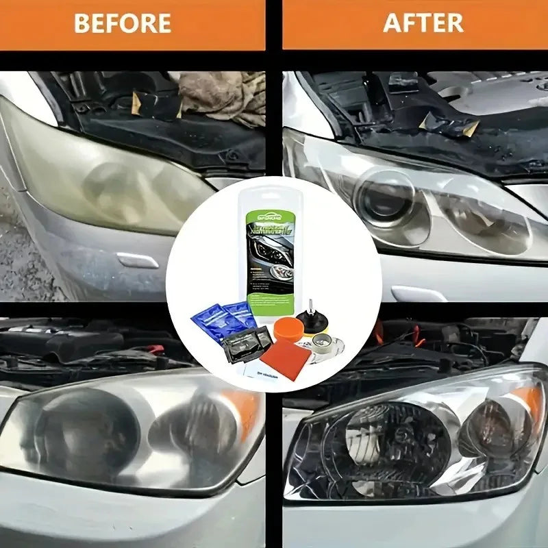 Car Headlight Restoration & Polishing Kit – Cleaning Cream