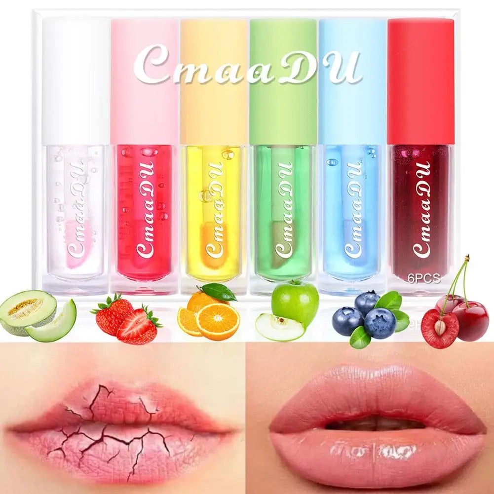 Fruit Flavored Discolored Lip Balm Jelly Magic Color Changing Lipstick Girl Moisturizing Nourishing Lasting Lip Gloss Glaze Care Oasis Select