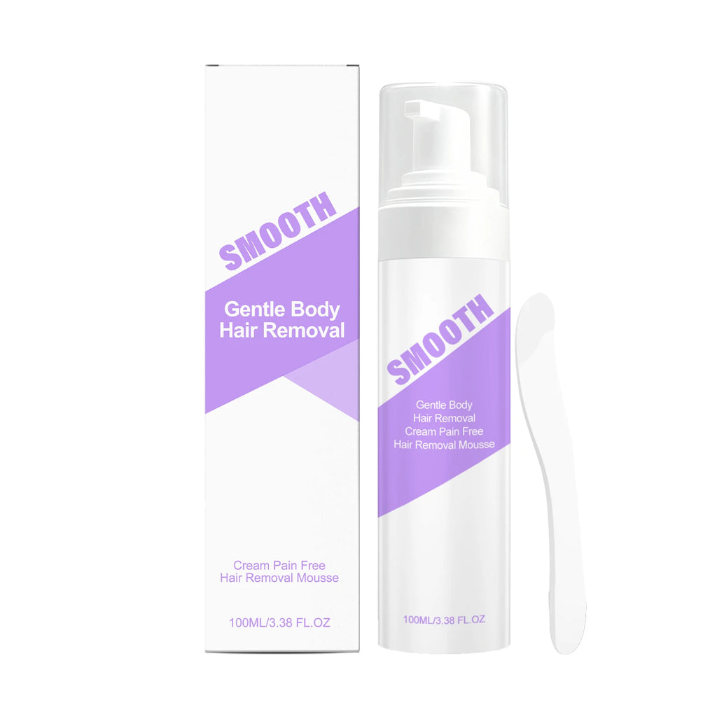 Painless Hair Removal Mousse – Depilatory Cream & Growth Inhibitor Depilatory Hair Removal Mousse Oasis Select 100ml boxed