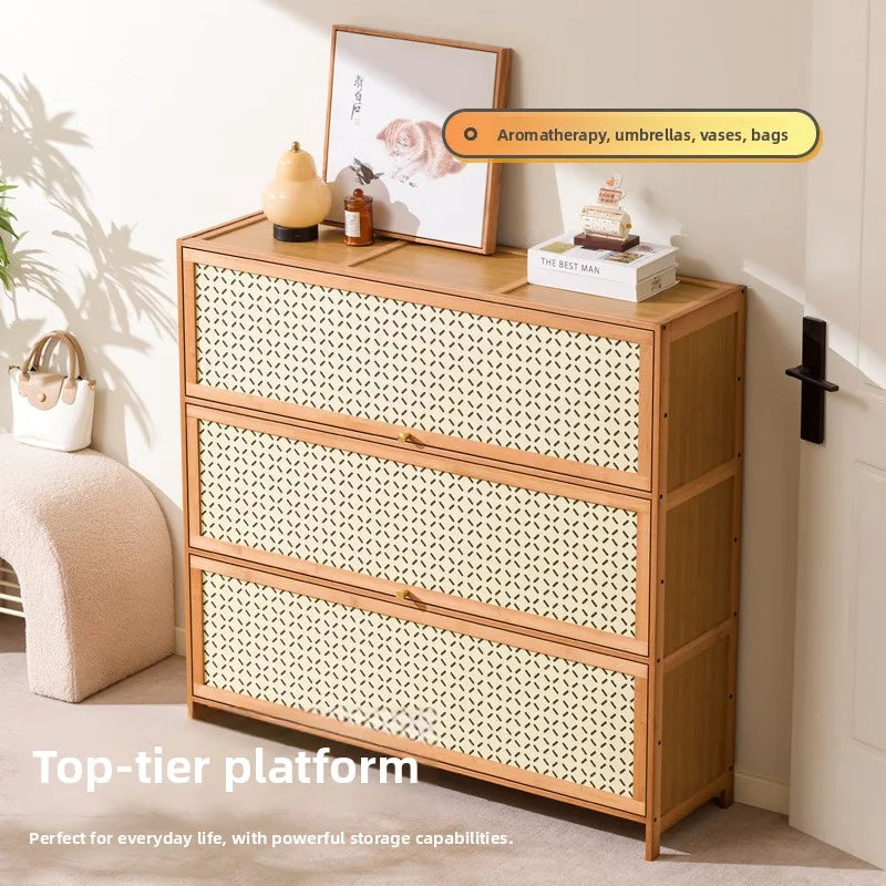 Shoe rack multi-layer household door indoor good-looking entrance dust-proof shoe cabinet rental house shoe rack Oasis Select