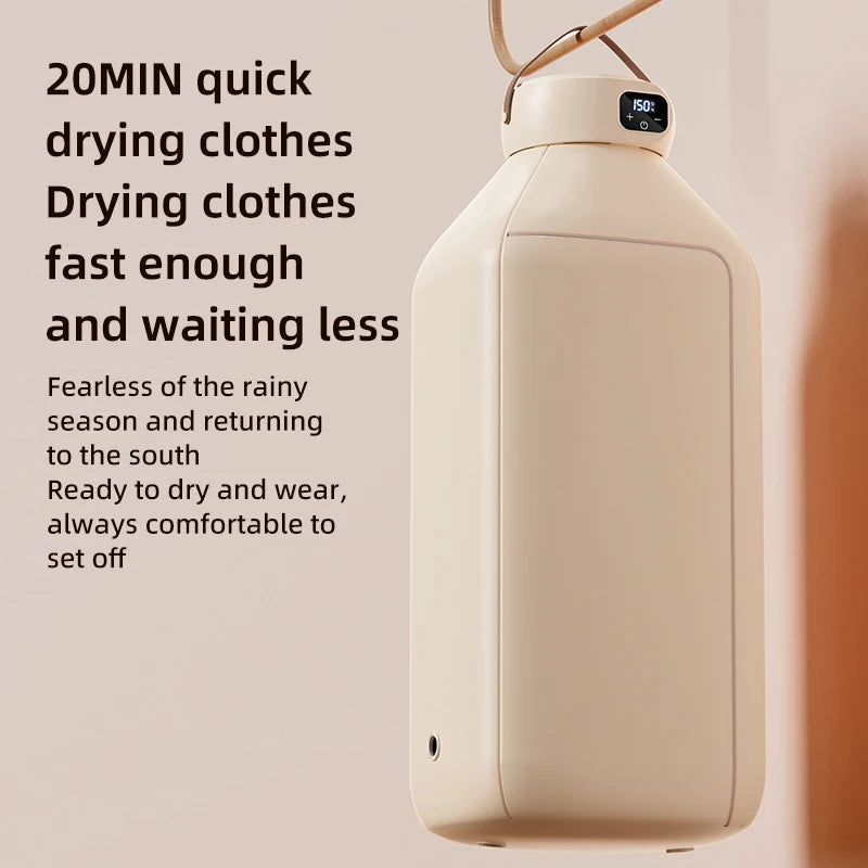Portable Electric Dryer Multifunctional Dryer Foldable Timed Fast Drying Low-noise Warm Air Heating Clothing Care Mini Dryer Oasis Select