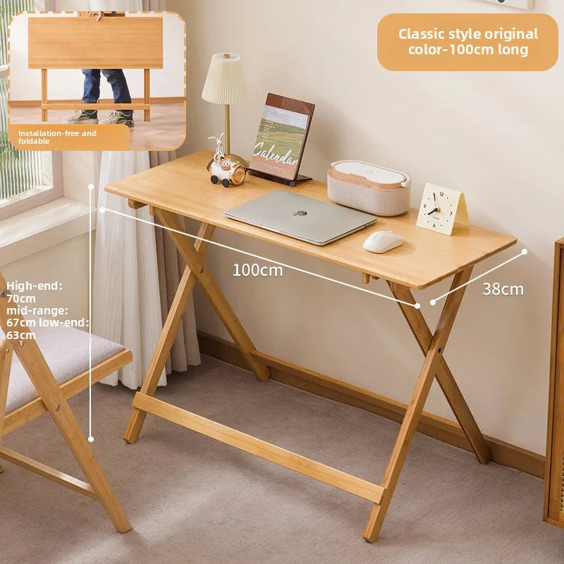 Folding table Rectangle desk Computer table Bedroom Home bedside table Desk worktable Small apartment dining table Oasis Select Primary D 100