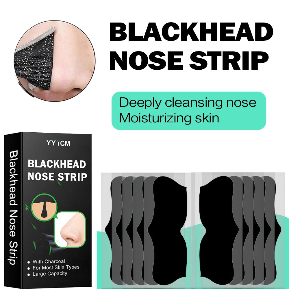 Large Size Black Nose Strips Bamboo Charcoal Blackhead Remover Deep Cleansing Pore Strips for Nose Care 5/10/15/20/30/40/80pcs Oasis Select
