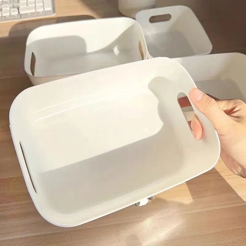 5pcs Stackable Storage Box Rectangular Plastic Organizer Containers Durable Reusable for Kitchen Bathroom Dorm Essentials Oasis Select