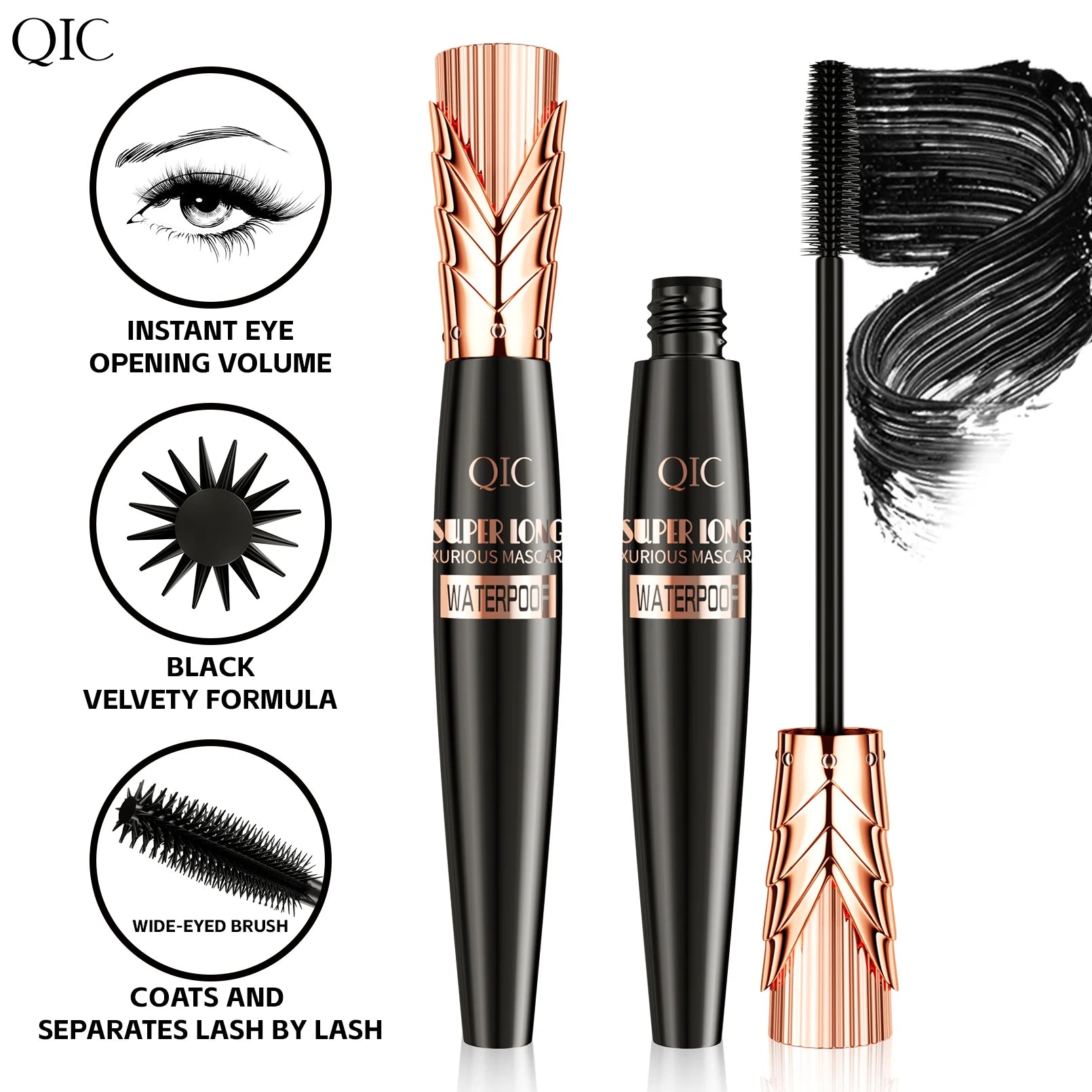 5D Silk Fiber Mascara – Waterproof, Lengthening & Volumizing