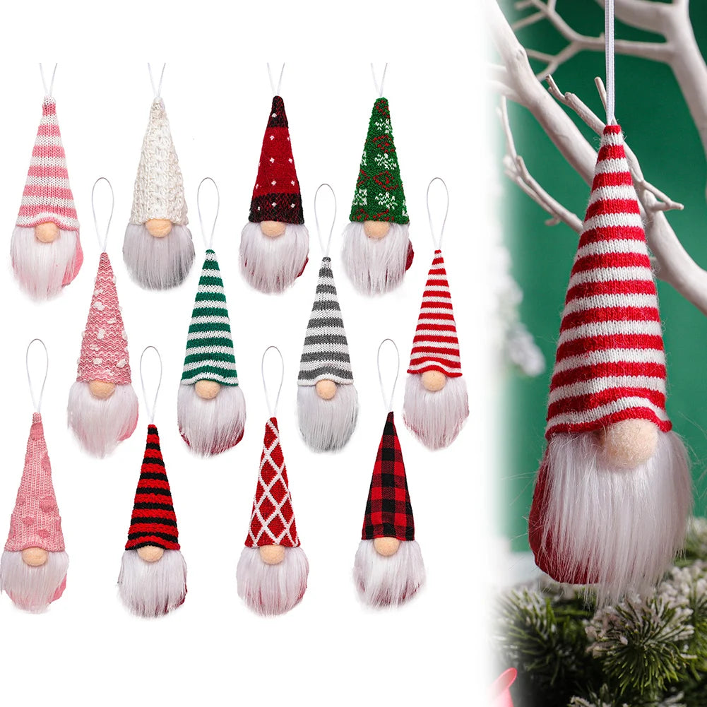 Christmas Holiday Season Faceless Gnome Pendant Christmas Tree Decoration 6cm 2.36in L *16cm 6.30in H Soft Felt Body Oasis Select