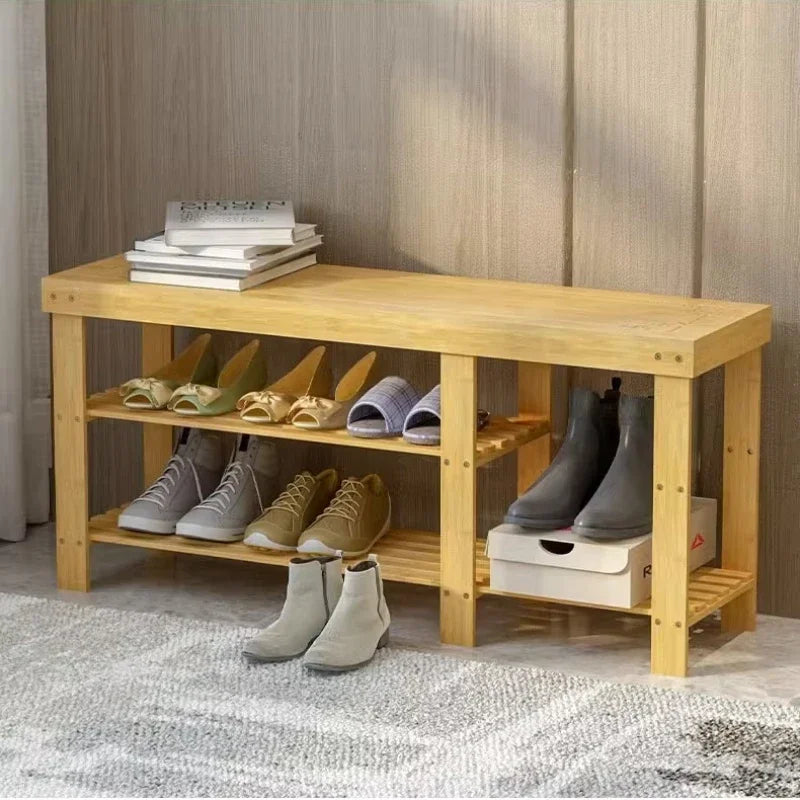 Shoe changing stool household door shoe cabinet seat stool integrated seated small stool wear shoe stool soft bag shoe rack Oasis Select