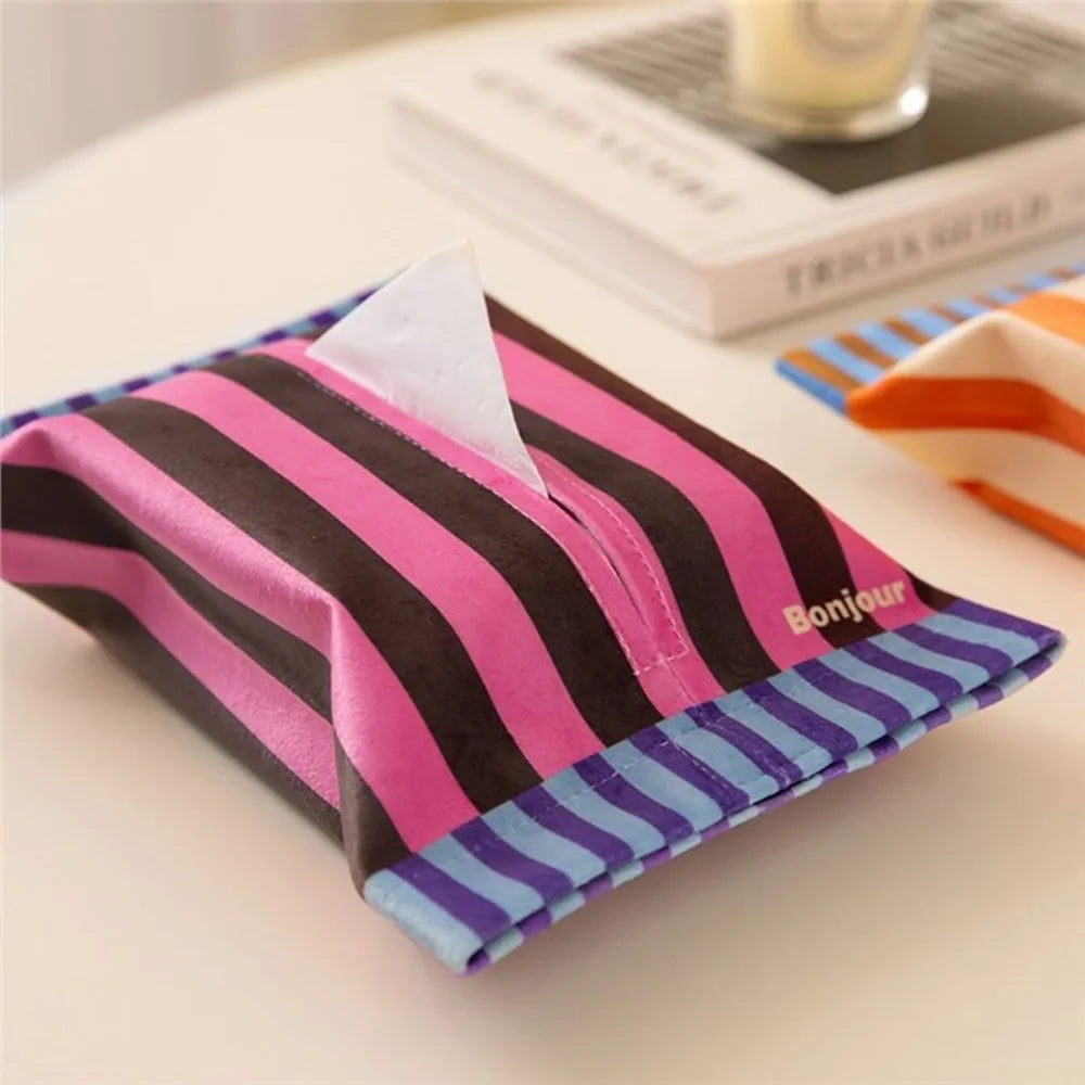 New Luxury Tissue Box Multipurpose Convenient Napkin Storage Bag Portable Napkin Dispenser Car Organizer Decorative Oasis Select Pink