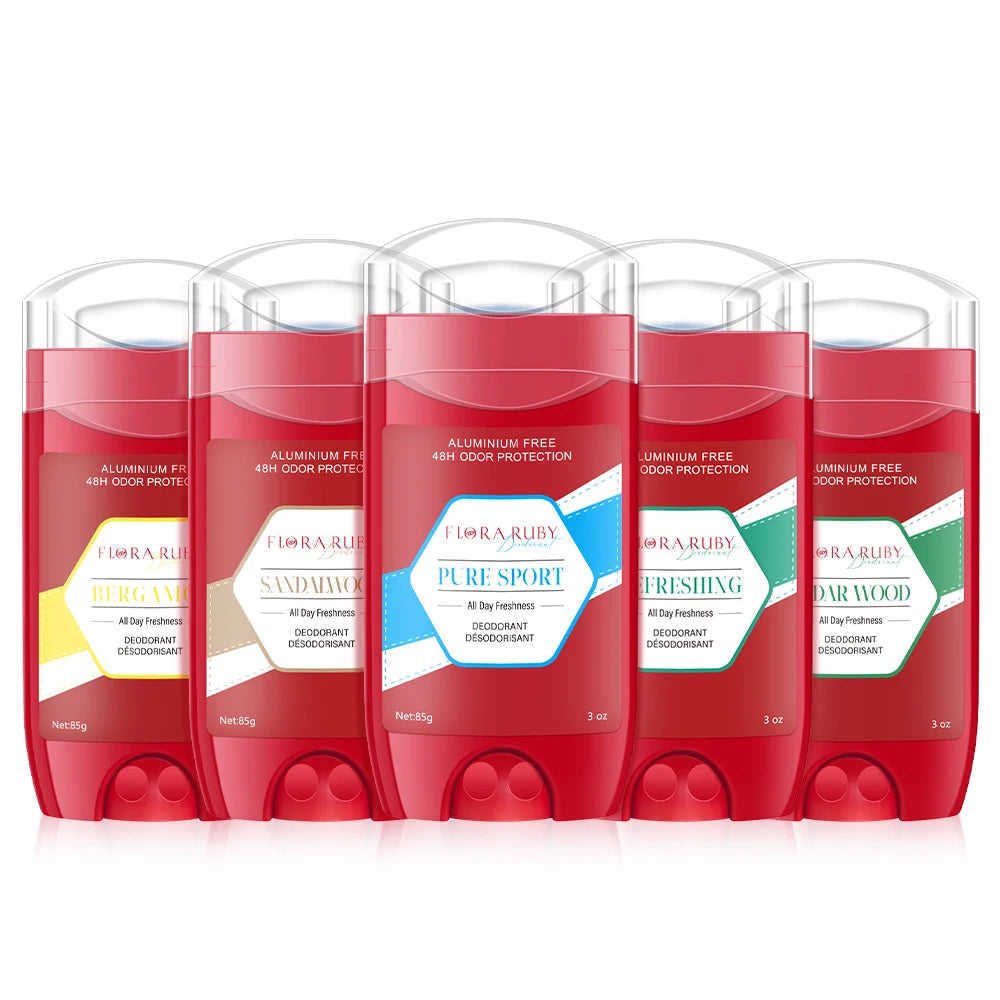 FLORA RUBY 85g Body Deodorant Stick - 48-hour Odor Control, Refreshing Fragrance, Gentle Formula Without Irritation, Portable Oasis Select