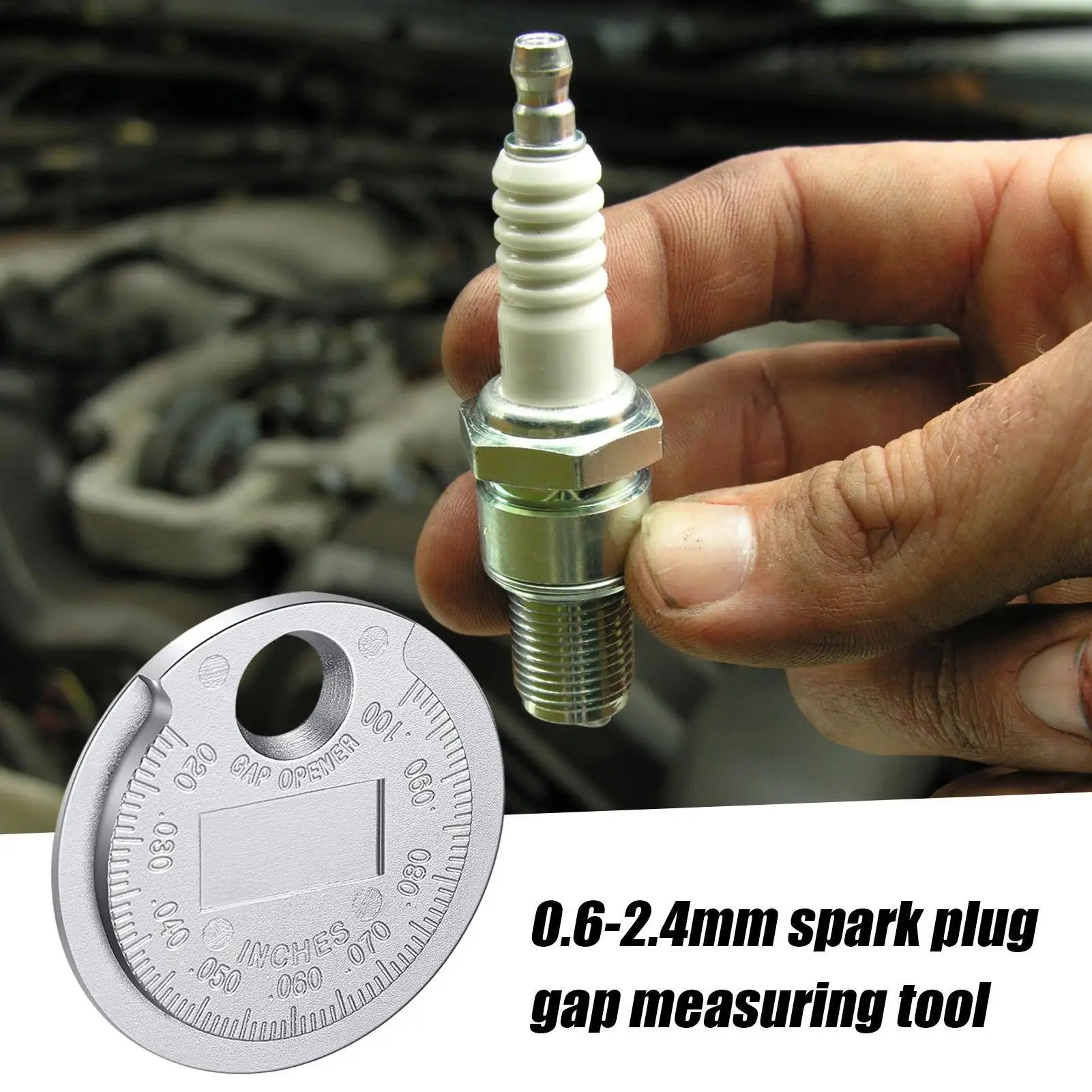 Spark Plug Gap Tool 0.6-2.4mm Car Spark Plug Gap Gapper Tool Accurate Tester Car Accessories for Automotive Engine Lawn Mower Oasis Select