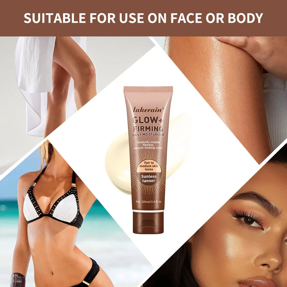 Self Tanning Lotion Gradual Sunless Tanning Non-sticky Easily Absorbed Improve Skin Elasticity Firmness Self-tanning Lotion Oasis Select