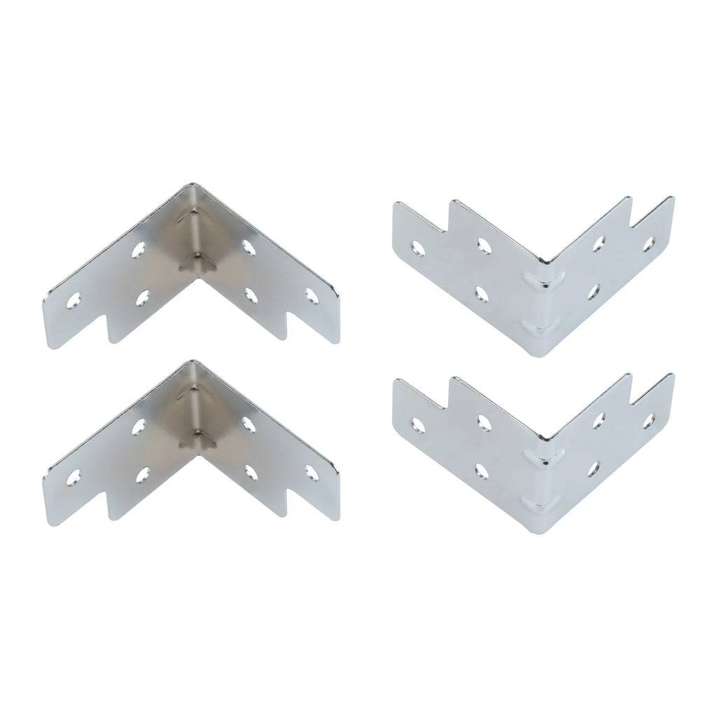 4-Pack Metal Corner Brackets for Flight Case & Wood Box Protection