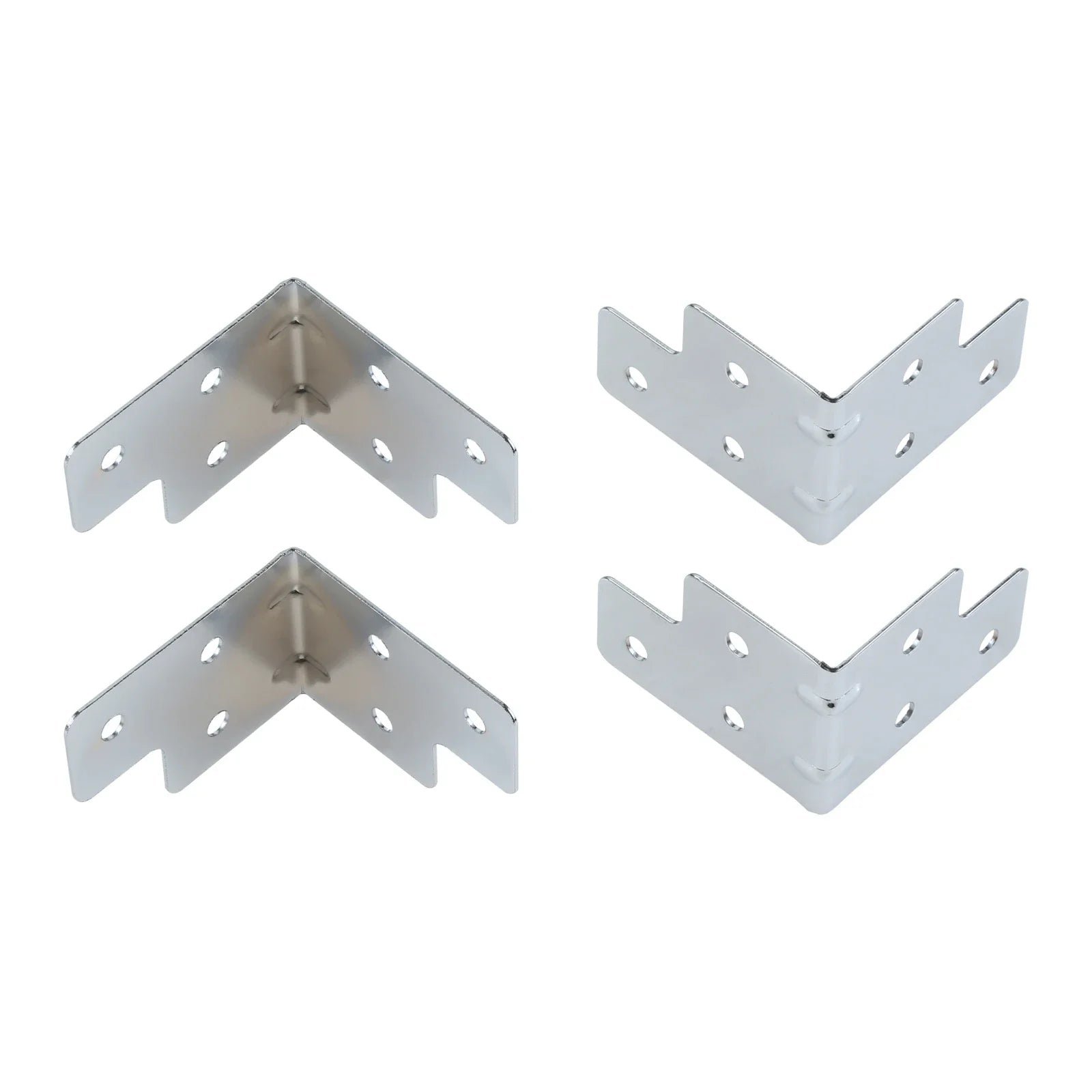 4-Pack Metal Corner Brackets for Flight Case & Wood Box Protection