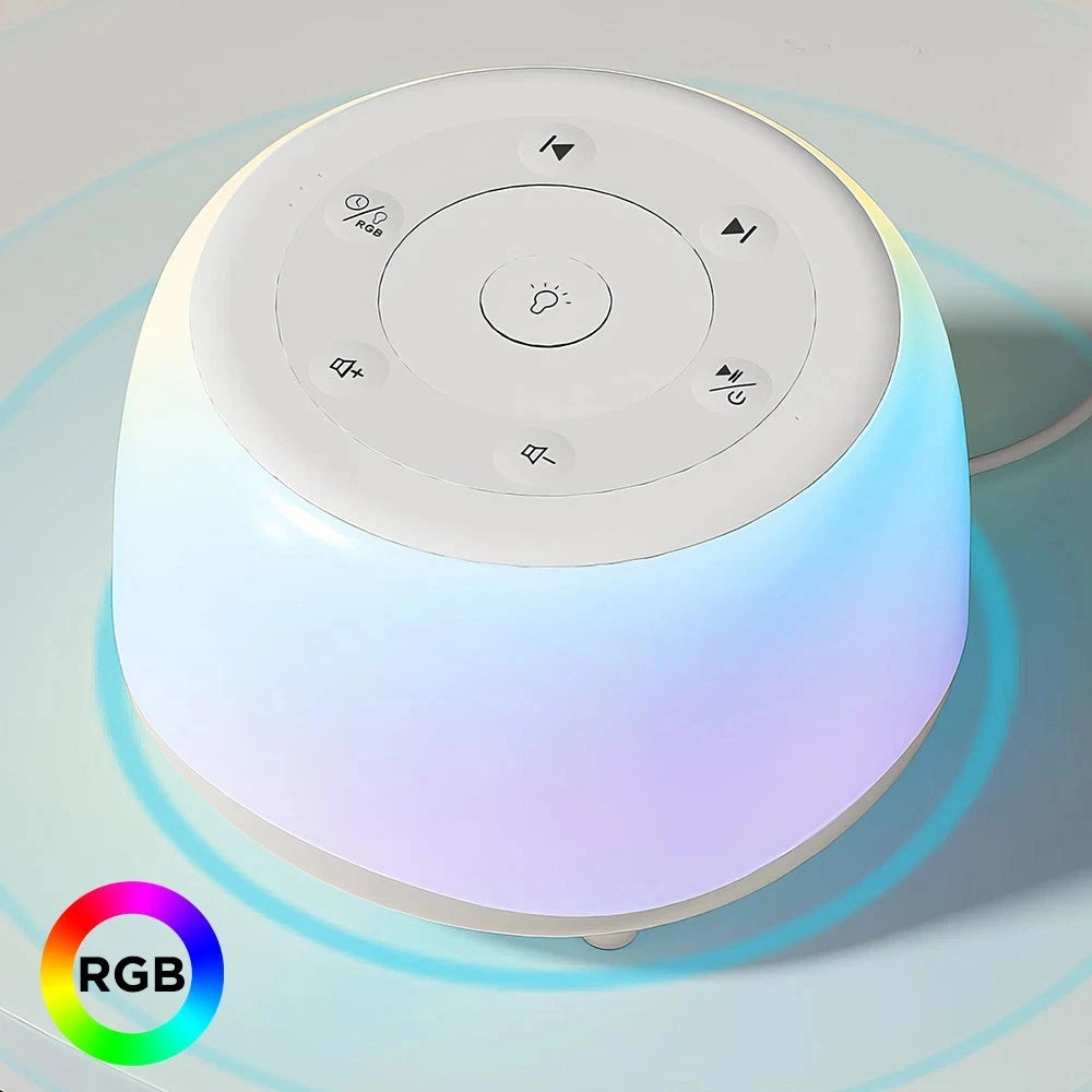 Portable White Noise Machine – 34 Sounds & Night Light