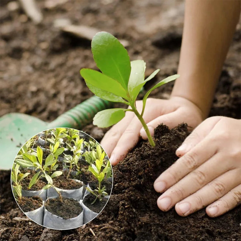 100-Pack Biodegradable Nursery Grow Bags | Non-Woven Fabric Pots