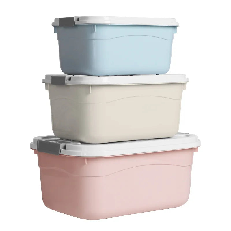Large 60L Foldable Plastic Storage Bin with Lid & Handles Foldable Storage Bin Oasis Select