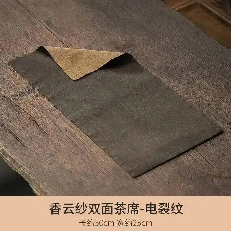 Gauze Double-sided Dry Tea Mat Teapot Mat Chinese Zen Table Flag Tablecloth Tea Mat Tea Ceremony Oasis Select Mat - Electric Crack