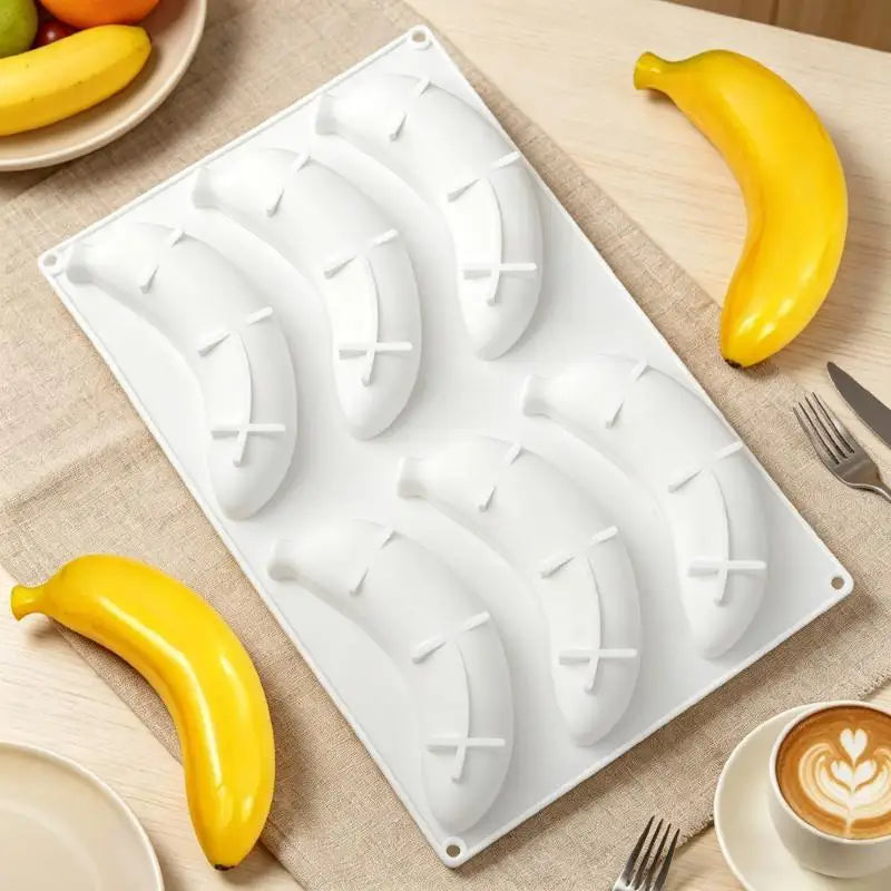 6/12 DIY Cavity Banana Mousse Cake Silicone Mold Chocolate Pudding Dessert French Pastry Baking Mold Candle Mold Oasis Select