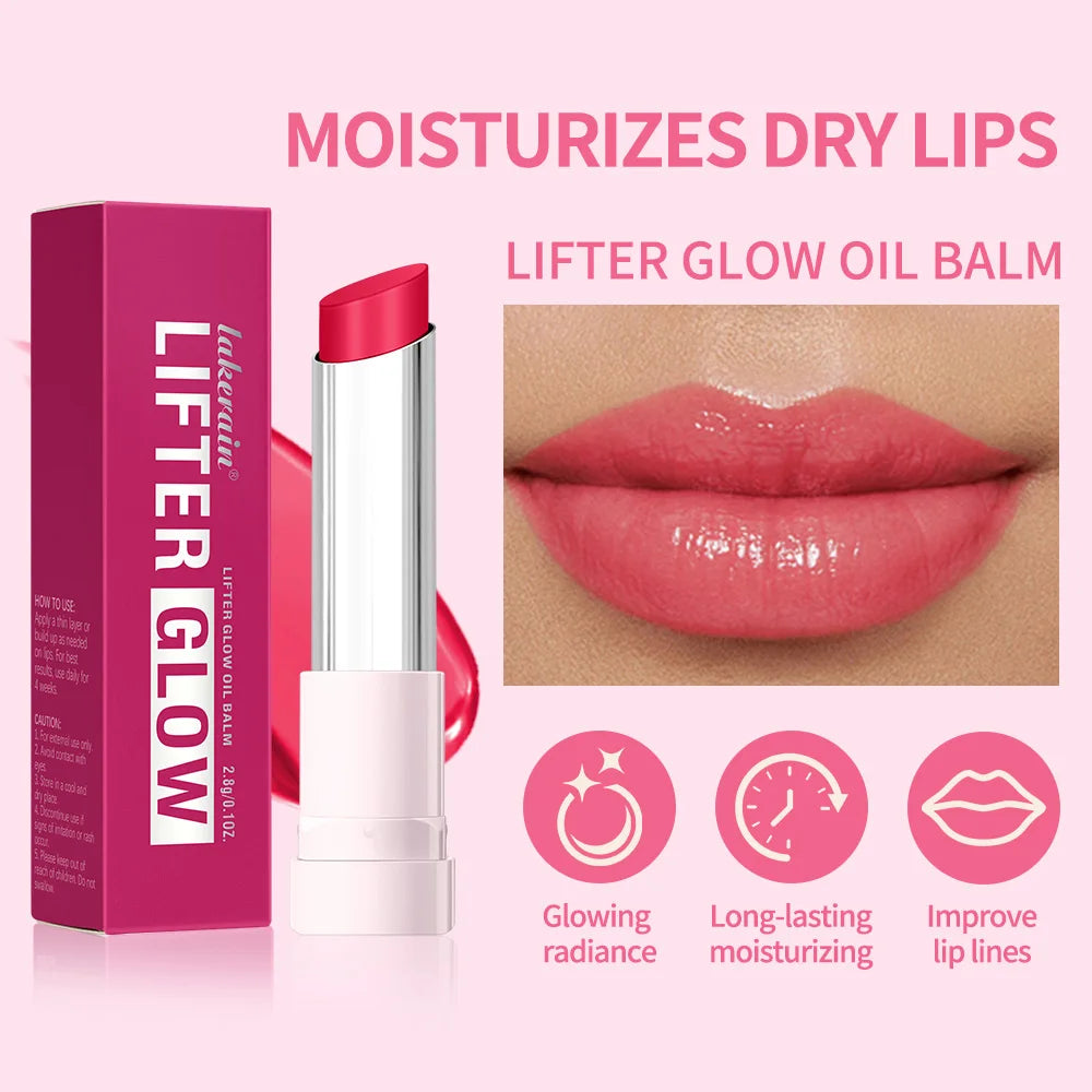 Lip Balm Glossy Glazed Finish Improves Lip Lines Hydration Plump Lip Balm 24HR Long Lasting Moisturizing Treatment 10 Colors Oasis Select