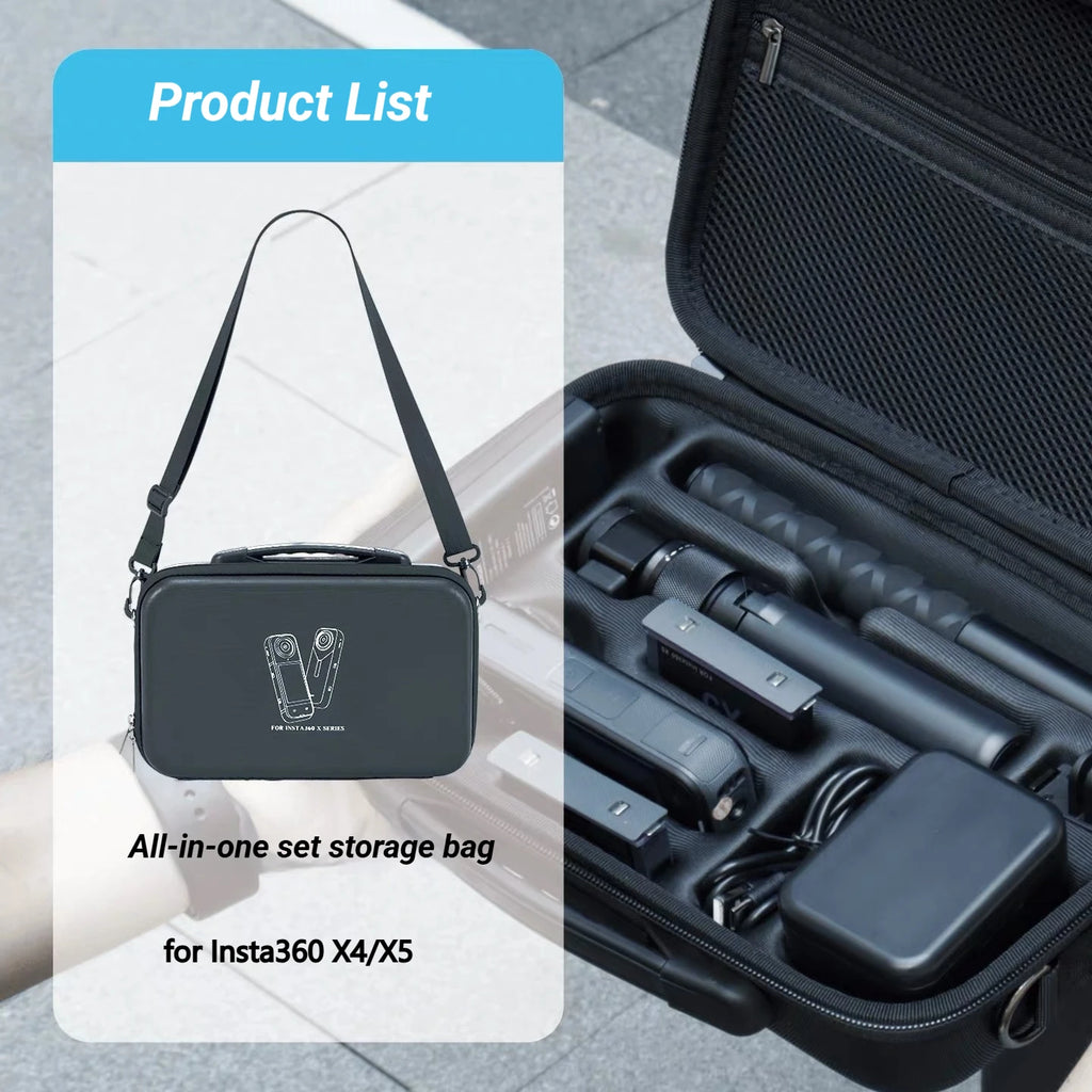 EVA Hard Shell Carrying Case for Insta360 X5 & X4 Camera