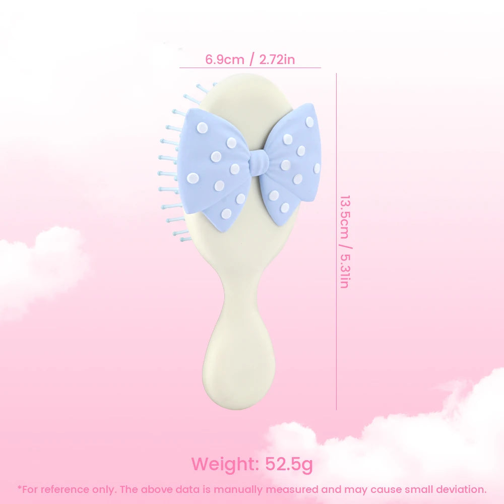 Mini Bow Air Cushion Hairbrush – Anti-Static Detangler Comb Air Cushion Hairbrush Oasis Select