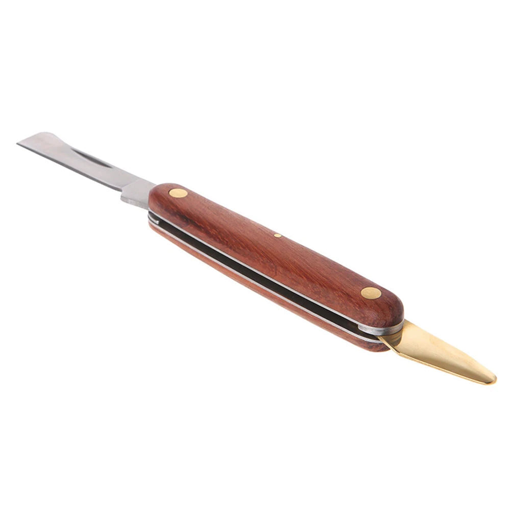 Folding Grafting Knife Grafting Tools Grafting Pruning Knife Professional Garden Fruit Tree Grafting Cutter Wooden Handle Knife Oasis Select