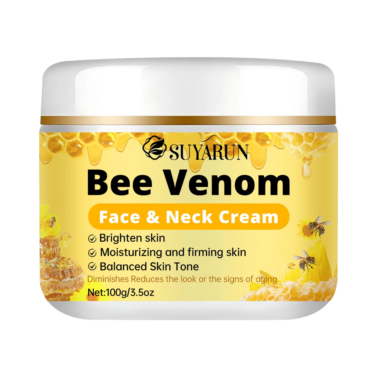 SUYARUN Bee Venom Anti-Aging Face & Neck Cream | Firming Hydration Anti-Aging Face Cream Oasis Select 100g