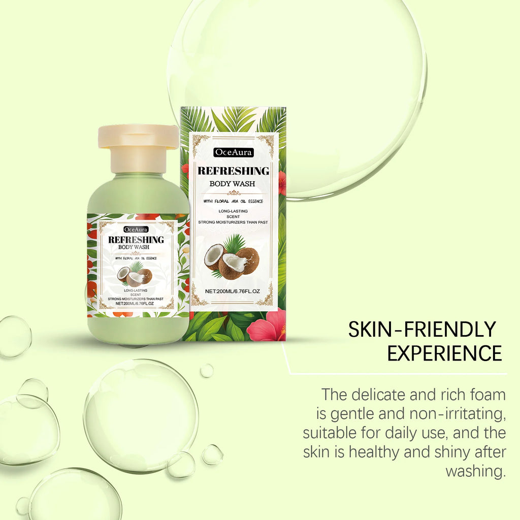 Fragrance Body Wash Leave Fragrance Oil Control Skin Exfoliator Refreshing Deep Moisturize Brighten Fragrance Shower Gel Oasis Select
