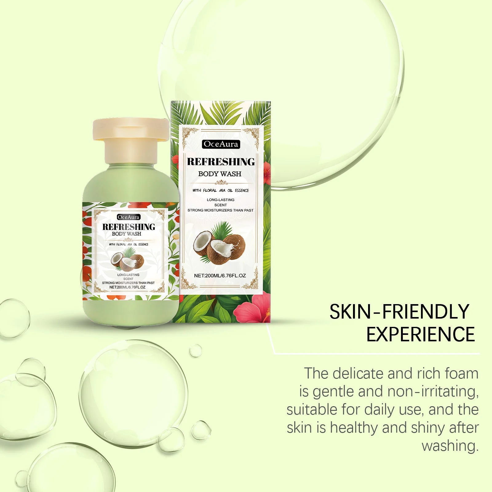 Fragrance Body Wash Leave Fragrance Oil Control Skin Exfoliator Refreshing Deep Moisturize Brighten Fragrance Shower Gel Oasis Select