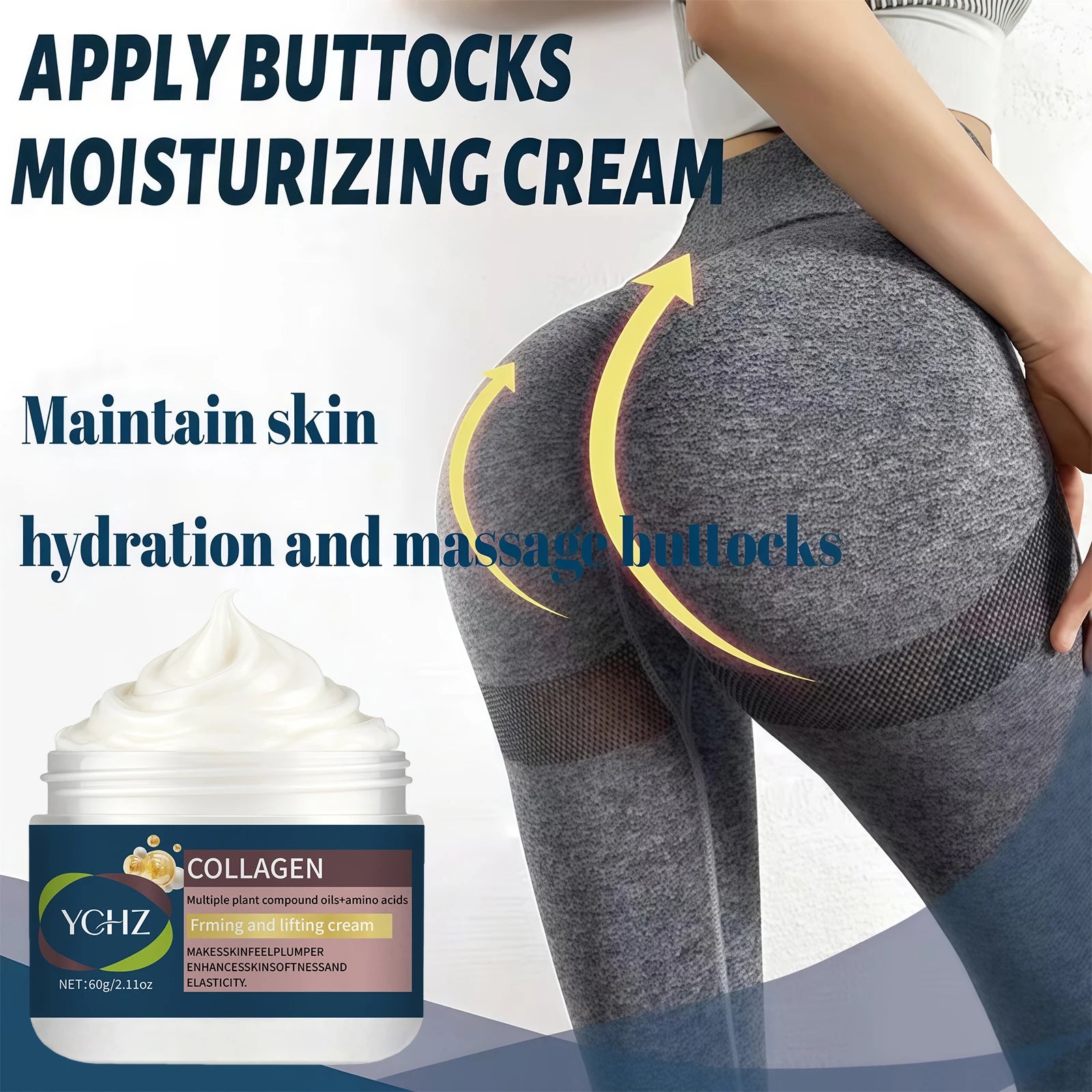 Butt Lifting Firming Cream – Collagen, Vitamin E, C & Caffeine