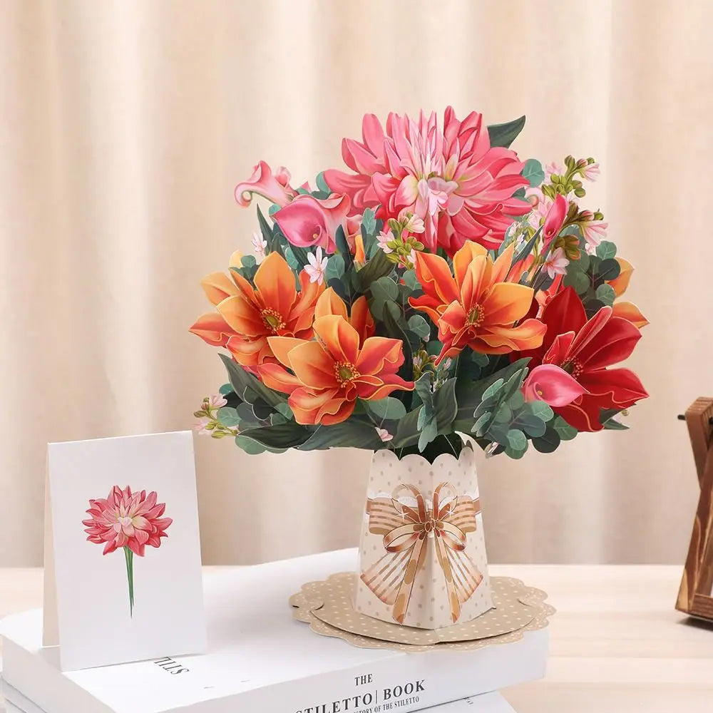 3D Pop-Up Flower Greeting Card – Handmade Birthday & Thank You