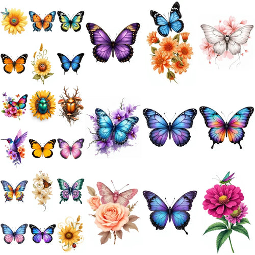 28-Piece Temporary Tattoo Stickers – Hummingbird, Ladybug & Beetle Temporary Tattoo Stickers Oasis Select