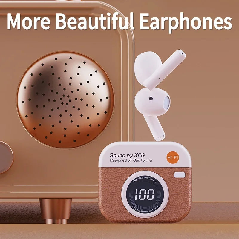 Bluetooth 5.3 Wireless Headphones Power LED Digital Display Endurance HiFi Gaming Headsets Waterproof Sports Earbuds for phones Oasis Select