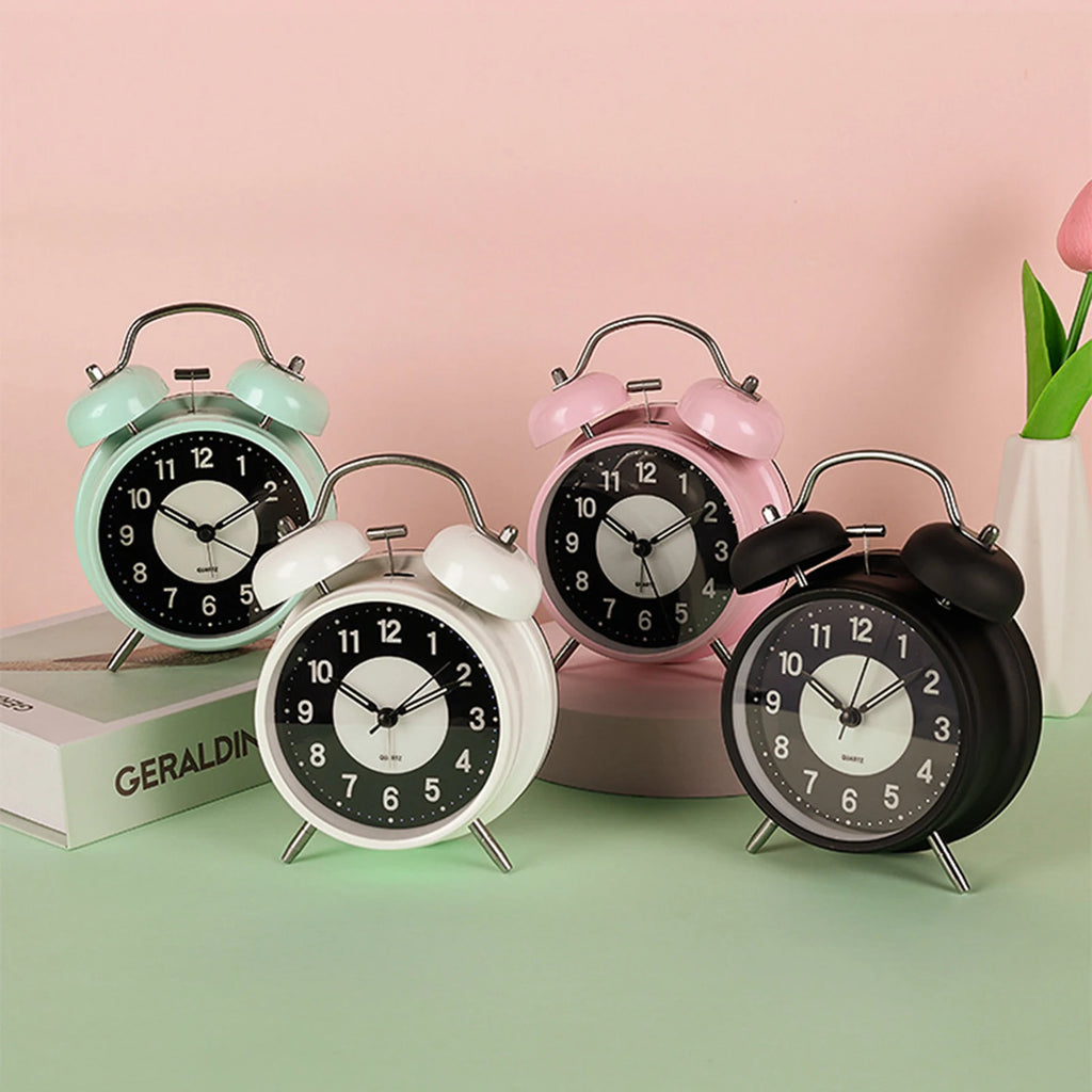 Vintage Twin-Bell Alarm Clock | Retro Analog Desk Clock