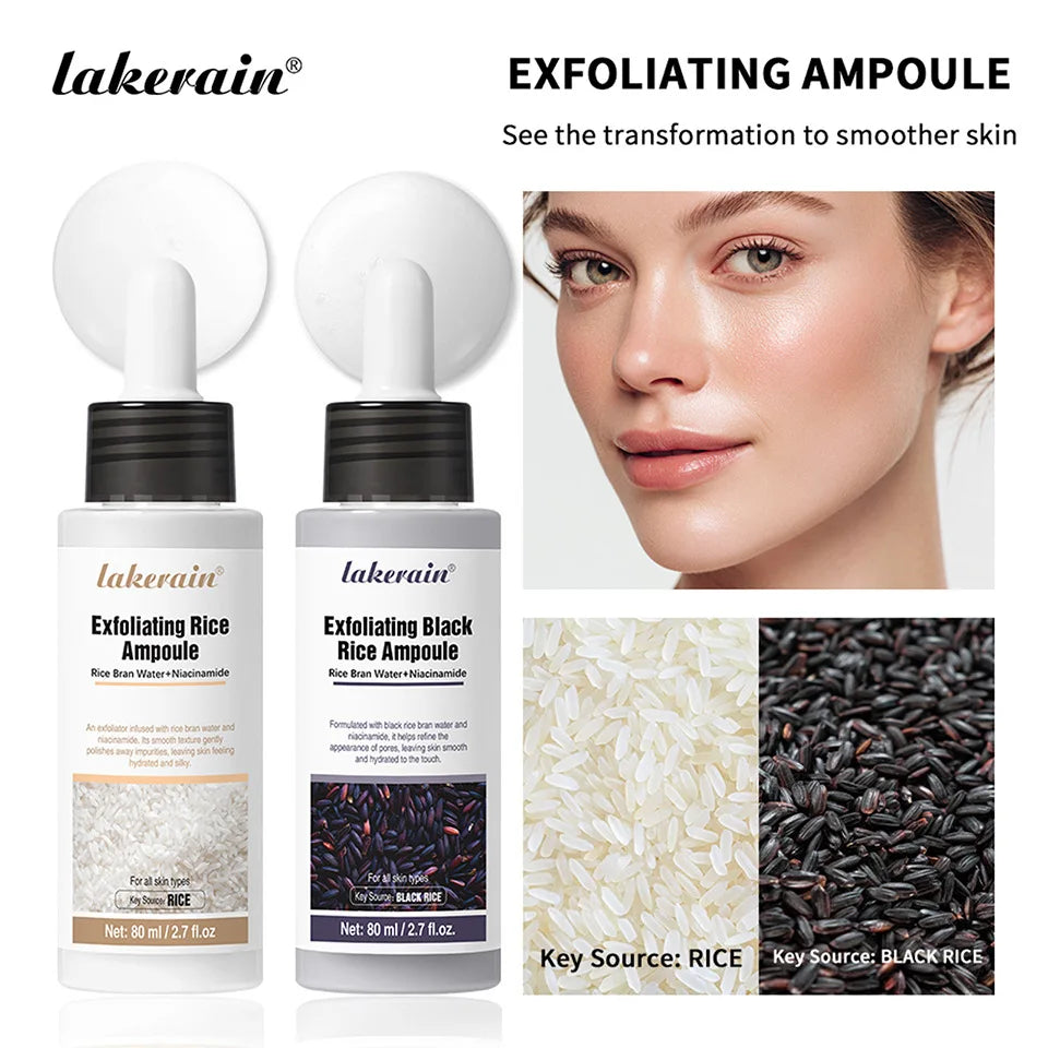 80mlWhite & Black Rice Exfoliating Essence, Hydrating Moisturizing Skin Care Oasis Select