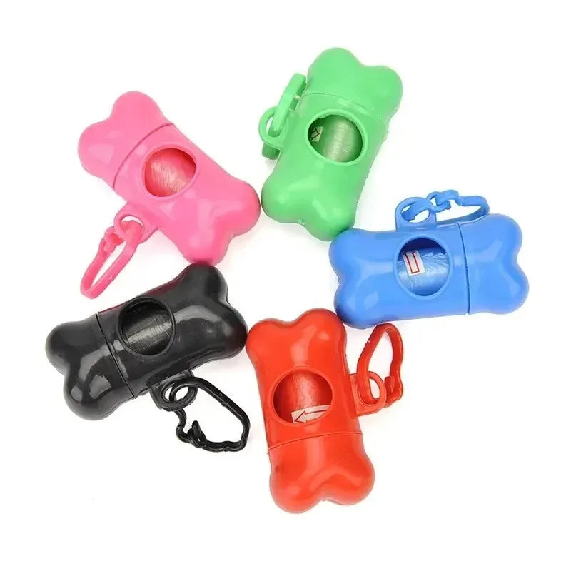 1/2/3/4/10pcs Bone Shaped Pet Garbage Bag Dispenser for Dogs Carrying Cleaning Supplies When Going Out Oasis Select