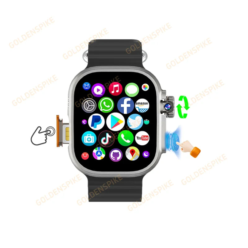 S10 Ultra 3 Max Smartwatch Fingerprint Unlock control Smart Watch 256GB Storage Free Download App WIFI GPS WIFI 2.29inch Amoled Oasis Select Silver Black 4GB 64GB