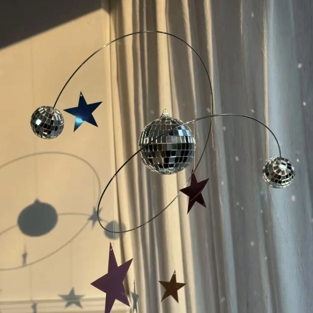 Reflective Hanging Decoration Acrylic Disco Ball Suncatcher Diy Hanging Mobile Glossy Starry Night Mobile For Personal Gift Oasis Select