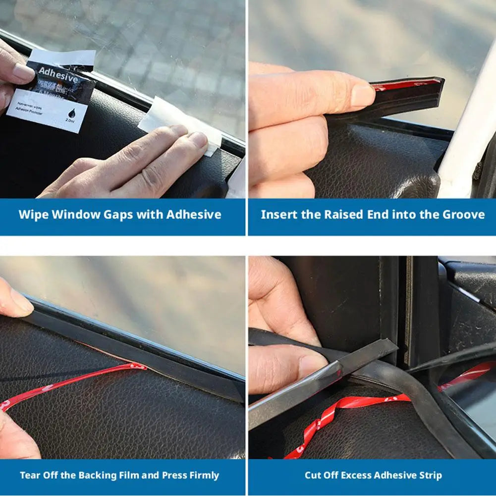 Car Window Seal Strip Weatherstrip Windshield Glass Sealing Strip Sound Insulation Waterproof Noise Reduction Rubber Strip Oasis Select