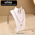 1 Portrait Jewelry Display Stand Vertical Necklace Earring Storage Stand, Jewelry Store Home Display Stand Perfect Holiday Gift Oasis Select White