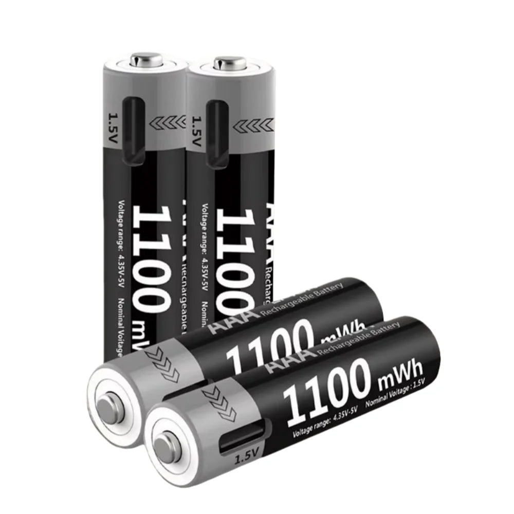 Li-ion AAA and AA Rechargeable Batteries USB Lithium-ion 3400mWh 1.5V AA Rechargeable Batteries+1100mWh 1.5V AAA Battery Oasis Select