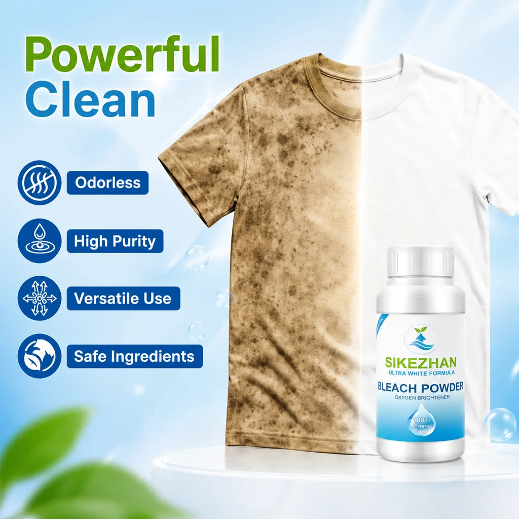 Clothing Bleaching Powder + 2-Piece Mesh Laundry Bag Set: Stain Remover & Whitener, Washing Machine Care Bags and Cleaning Tools Oasis Select
