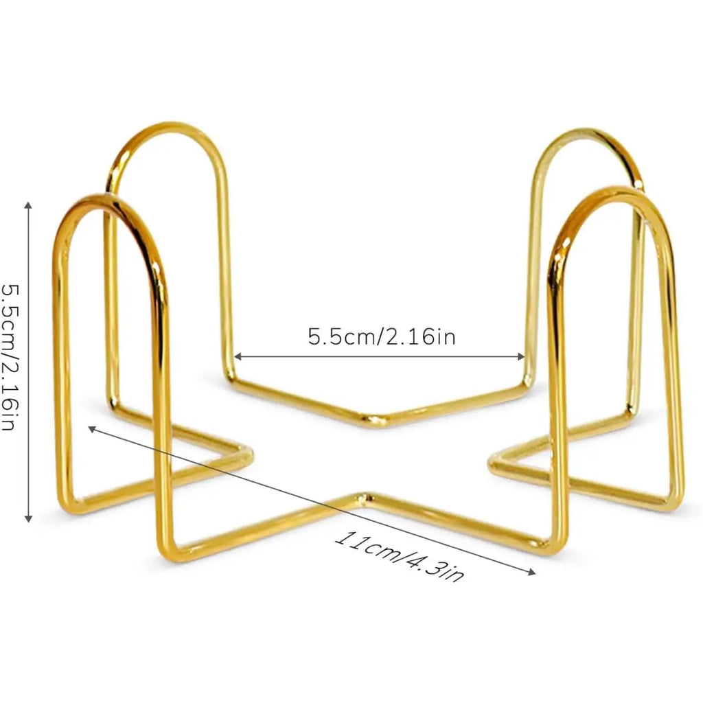 4pcs coaster, coffee cup cushion square or round cup cushion decorated with metal brackets for home wrought iron shelves Oasis Select