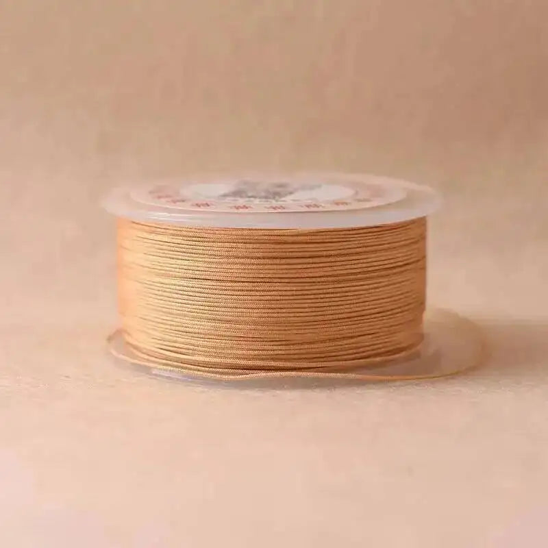 0.8 mm 65m Nylon Cord Thread DIY Tassels Beading String Thread Chinese Knot Macrame Cord Bracelet Braided String Oasis Select 10 apricot Color 0.8mm 65m