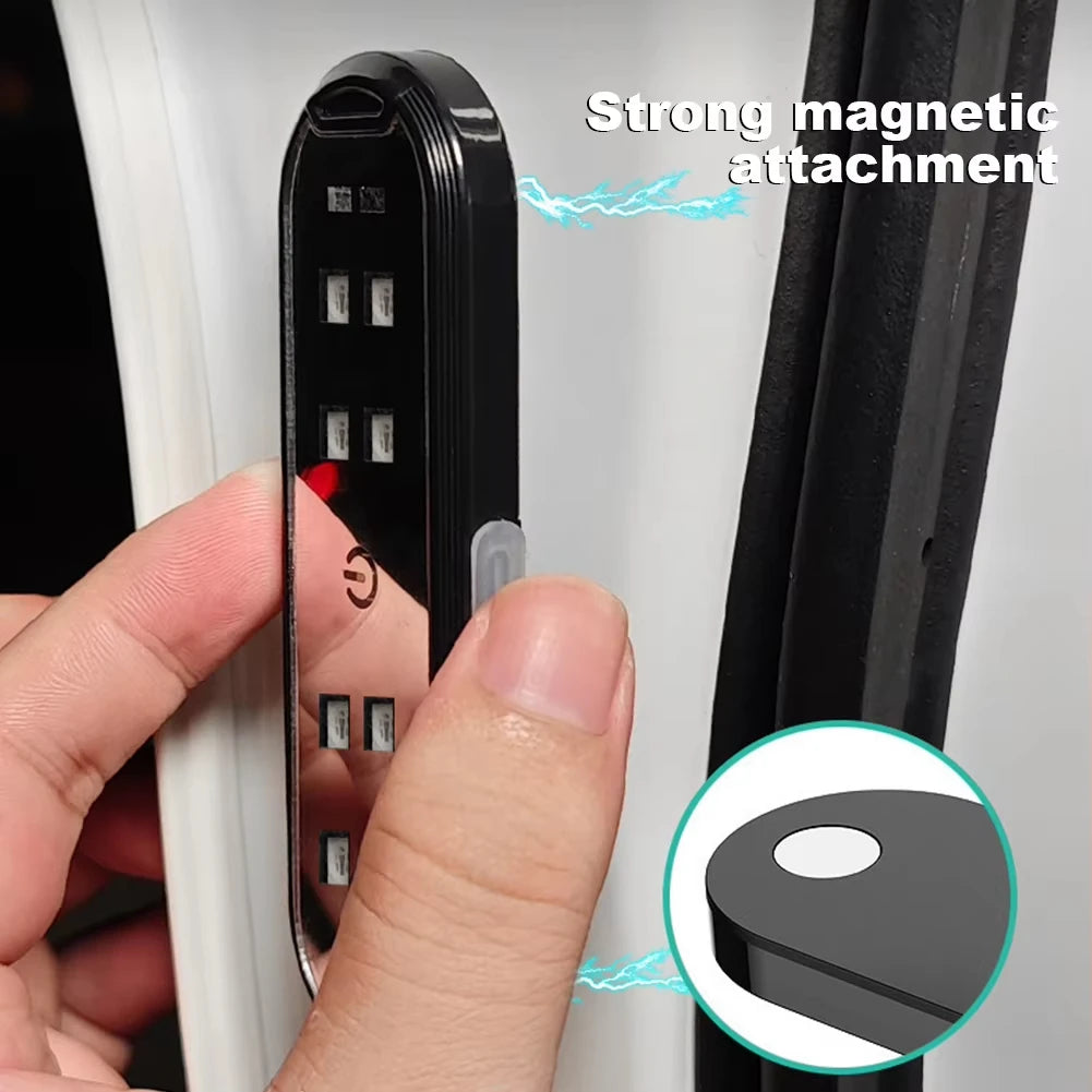 LED Car Door Welcome Lights | Magnetic 7-Color USB-C Rechargeable