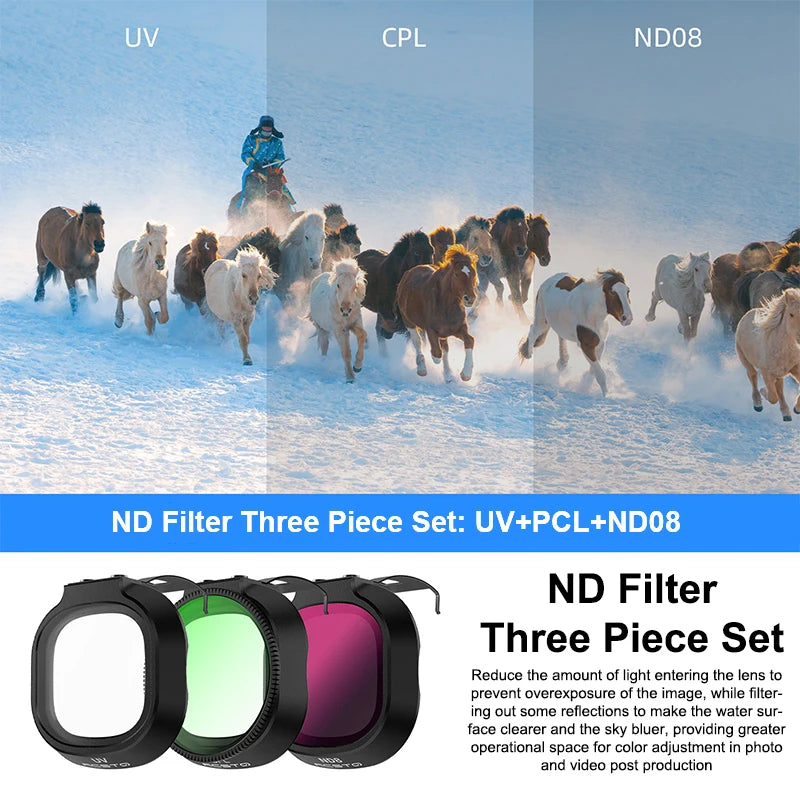 Drone Lens Filter Set For Neo2 ND Filter Kit ND8 ND16 ND32 CPL UV Filter Camera Anti-glare Filter Drone Accessories Oasis Select A12
