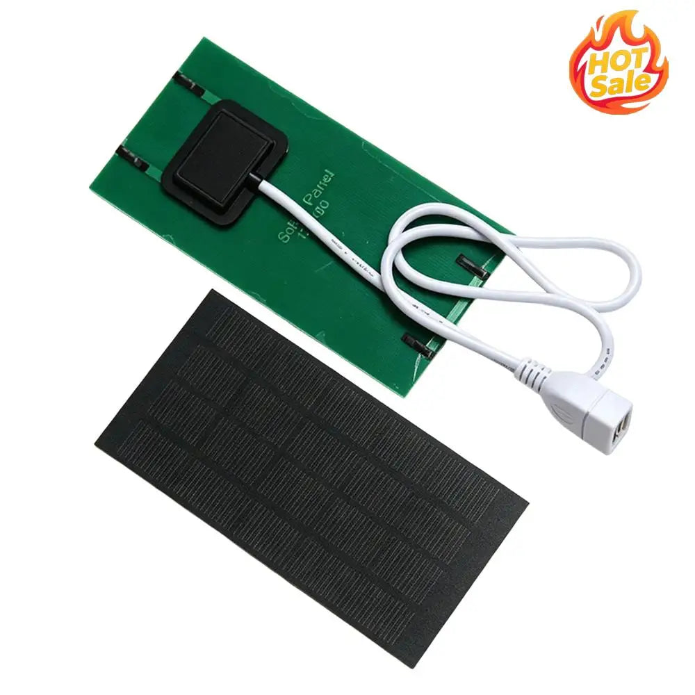 1.2W 5V Portable Solar Charger 3.7V-5V Solar Panel Power Backup 4.7x2.4 Inches/120x60mm for Camping Hiking Outdoor Adventures Oasis Select
