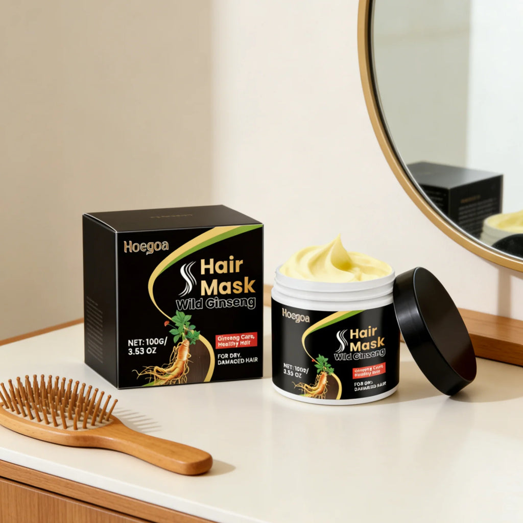Hoegoa Hair Repair Mask Nourishing Scalp Softening Thickening Wild Ginseng Root Plant Essence Deep Conditioning Hair Mask 100g Oasis Select