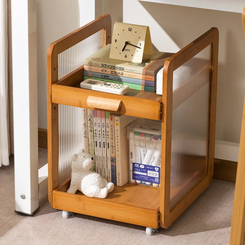Sofa side table Movable coffee table Mini table Bedside with wheels Side shelf Living room Small side cabinet Oasis Select